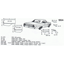 64 Galaxie Exploded view